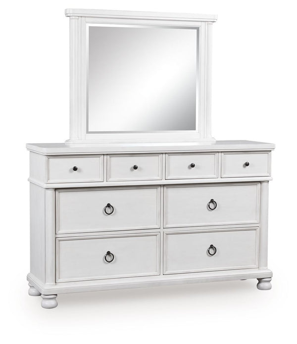 Rowlenstown - Dresser White Dresser & Mirror
