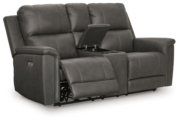 Bleckley - Power Reclining Loveseat With Console / Adjustable Headrest
