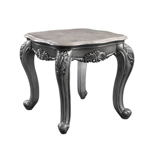 Ariadne - End Table - Marble & Platinum