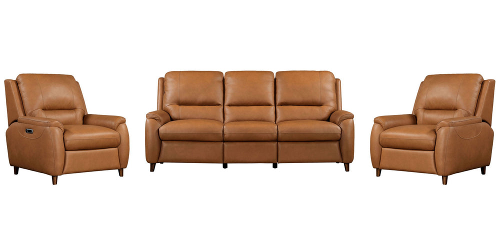 Austin - Power Reclining Sofa Set Light Brown 3 Pc. Sofa, 2 Recliners