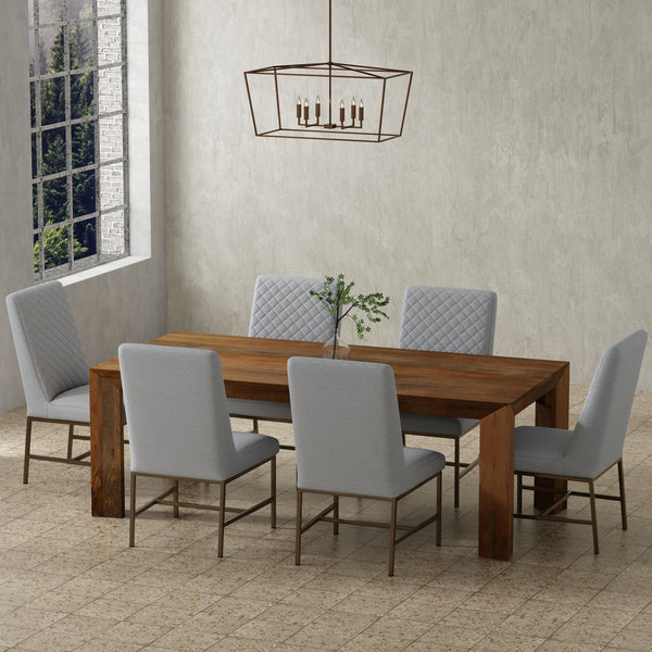 Crossings - Rectangular Dining Table With 6 Upholstered Chairs