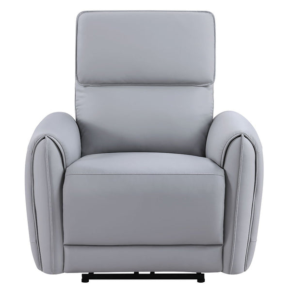 Jeromie - Power Motion Recliner With USB Port - Gray Synthetic Leather