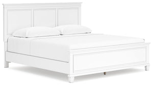 Fortman - Panel Bed White King None