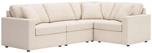 Modmax - Oyster - Sectional White 4 Pc. Sectional With Laf Raf Corner Chairs