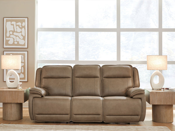 Glencroft - Power Reclining Sofa With Adjustable Headrest - Sahara