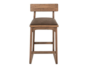 Balam - 30" Barstool (Set of 2) - Light Brown / Dark Brown