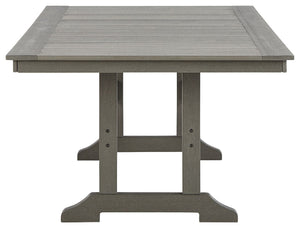 Visola - RECT Dining Table w/Umb OPT - Gray