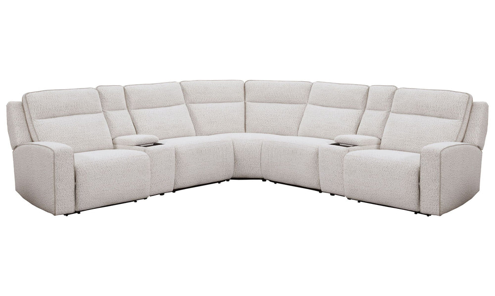 Lancaster - Sectional Pearl Silver 6 Pc. Sectional