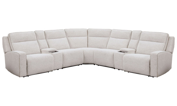 Lancaster - Sectional Pearl Silver 7 Pc. Sectional