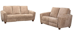 Morehead - Power Reclining Sofa Set Light Brown 2 Pc. Sofa, Loveseat