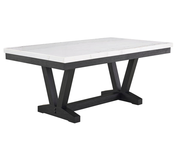 Varley - 5 Piece Rectangular Dining Room Set - White / Gray