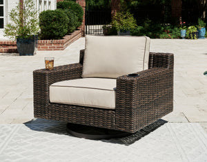 Coastline Bay - Brown - Swivel Lounge W/ Cushion