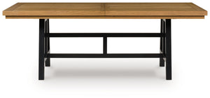 Galliden - Rectangular Dining Room Extension Table - Black / Brown
