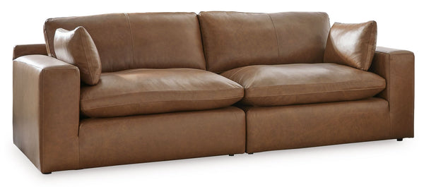 Emilia - Sectional Light Brown 2 Pc. Sectional Loveseat
