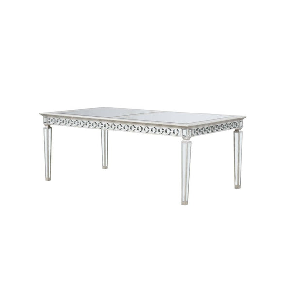 Varian - Dining Table (78"L) - Mirrored & Antique Platinum