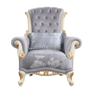Galelvith - Chair With Pillows - Gray Fabric