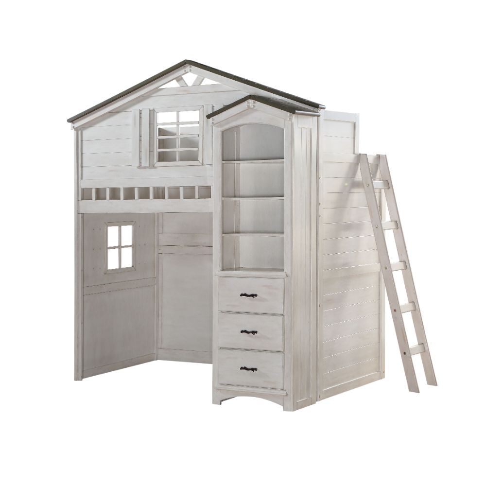 Tree House - Loft Bed Light Brown Twin