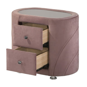 Salonia - Nightstand - Pink Velvet