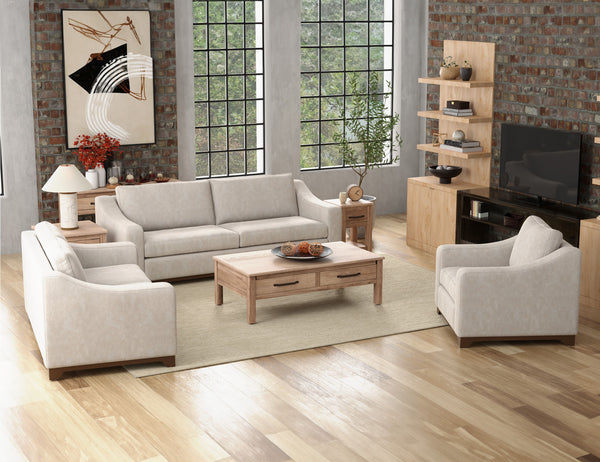 Natural Parota - Sofa - Marfil