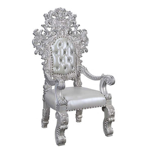 Valkyrie - Arm Chair (Set of 2) - Synthetic Leather & Antique Platinum