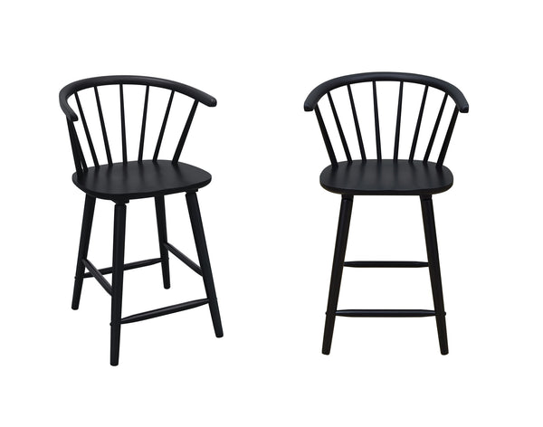 Janna - Counter Height Stool (Set of 2) - Black