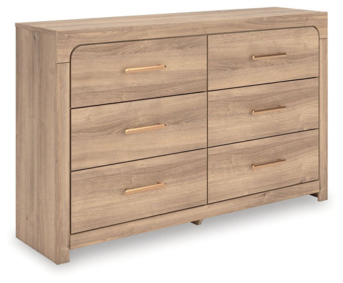 Kinlanni - Six Drawer Dresser Light Brown Dressers
