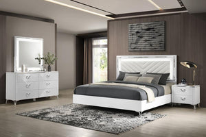 Cassia - LED Bedroom Set White