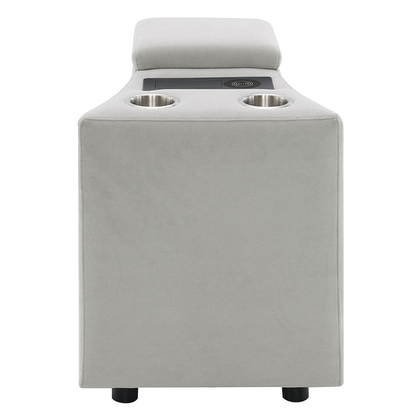 Emee - Console With USB - Gray Corduroy