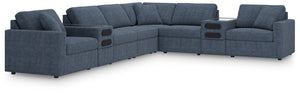 Modmax - Ink - Sectional Blue 8 Pc. Sectional With 2 Audio System Consoles