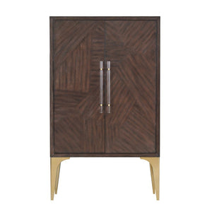 Andy - Bar Cabinet - Brushed Brown Oak Champagne