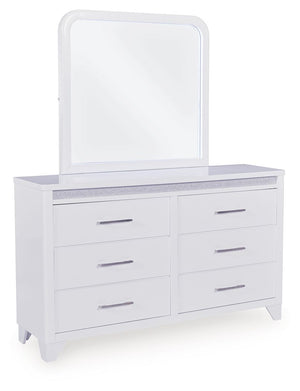 Jarlee - 4 Pc. - King Panel Bed, Dresser, Mirror And Nightstand - White