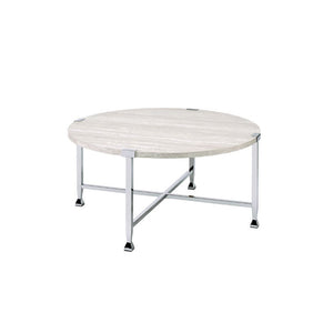 Brecon - Table White Oak & Chrome Coffee Tables