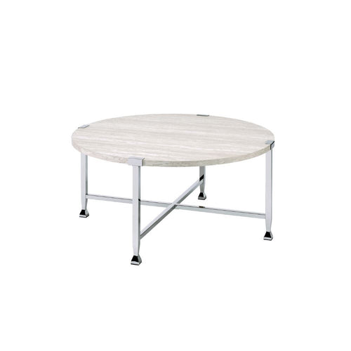 Brecon - Table White Oak & Chrome Coffee Tables