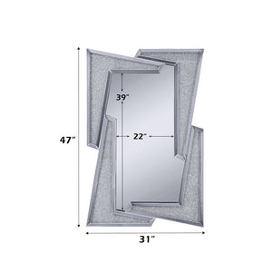 Noralie - 47" Accent Mirror - Mirrored & Faux Diamonds