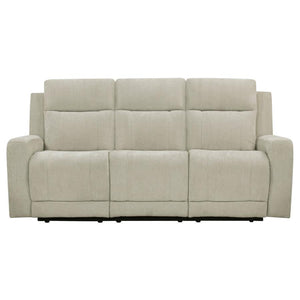 Kennett - Chenille Upholstered Power Reclining Sofa - Ivory
