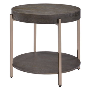 Weyton - End Table - Light Brown & Champagne