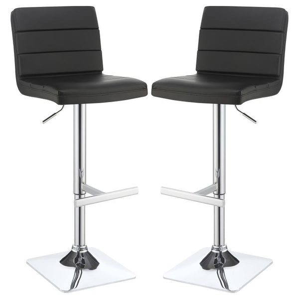 Bianca - Square Upholstered Adjustable Bar Stools (Set of 2)