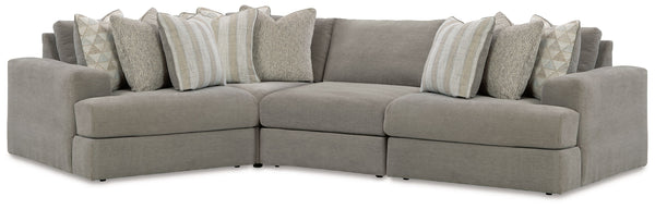 Avaliyah - Sectional Dark Gray 4 Pc. Sectional