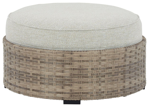 Calworth - Beige - Ottoman with Cushion