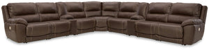 Dunleith - Power Reclining Sectional Dark Brown 9 Pc. Power Reclining Sectional