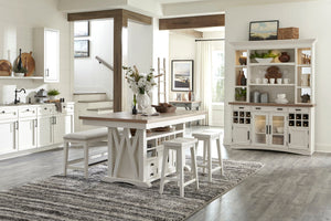 Americana Modern Dining - Buffet And Display Hutch With Quartz Insert - Cotton