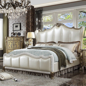 Dresden II - Bed Pearl White California King