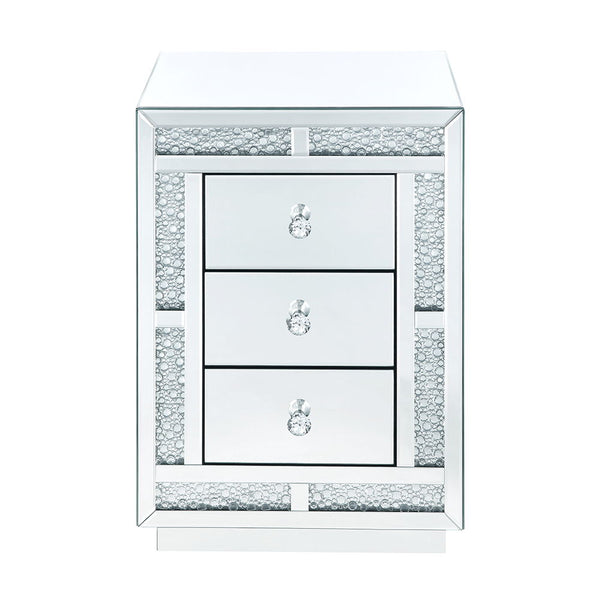 Mallika - Accent Table - Mirrored & Faux Crystals