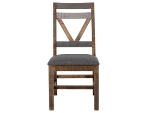 Loft - Chair With Fabric Seat (Set of 2) - Two Tone Gray / Brown