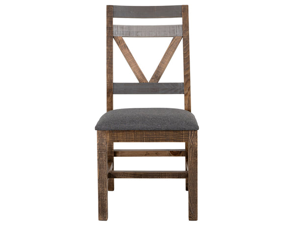 Loft - Chair With Fabric Seat (Set of 2) - Two Tone Gray / Brown