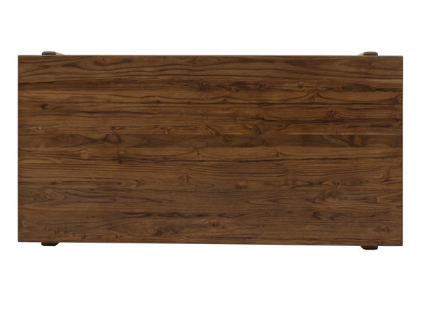 Silver - Rectangular Dining Table - Brown