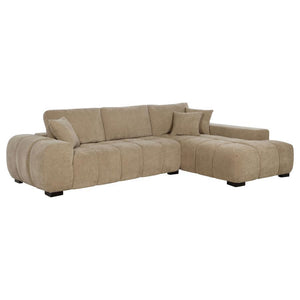 Octavia - Upholstered Sectional Chaise Sofa Light Brown