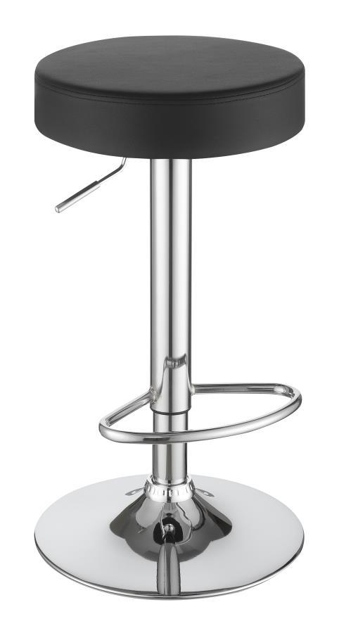 Ramses - 29" Adjustable Bar Stool Black