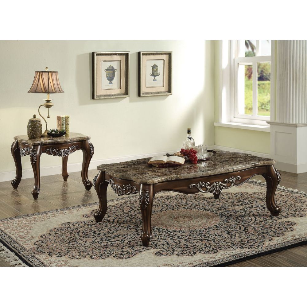 Latisha - End Table Antique Oak Wood Top