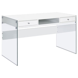Dobrev - 2-Drawer Writing Desk White